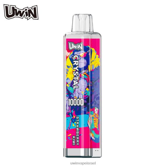UWIN CRYSTAL 10,000 אדים חד פעמיים קיווי תות PZR6H11 - Uwin Vape סיגריה אלקטרונית