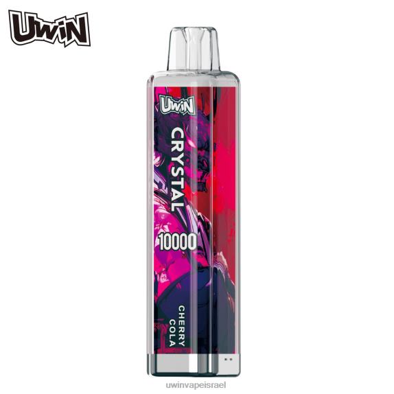 UWIN CRYSTAL 10,000 אדים חד פעמיים קולה דובדבן PZR6H13 - Uwin Vape Israel