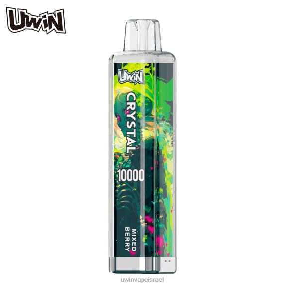 UWIN CRYSTAL 10,000 אדים חד פעמיים ברי מעורב PZR6H14 - Uwin Vape ישראל